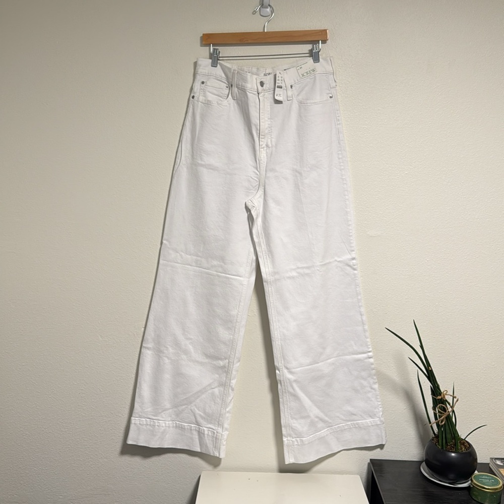 J. Crew Wide-leg denim trouser in white - Picture 7 of 15
